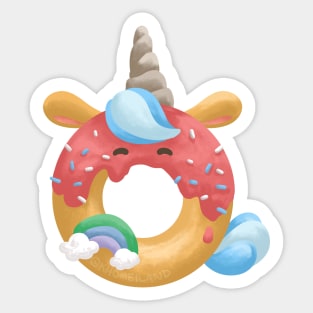 Donut with Unicorn Shape Sticker
